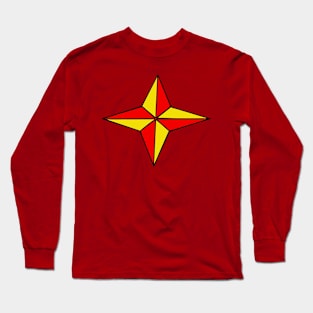 Red & Gold star Long Sleeve T-Shirt